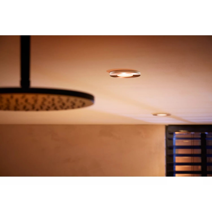 Philips - KIT 3x LED RGBW Ljusreglerad hängande badrumslampa Hue XAMENTO 1xGU10/4,2W/230V IP44 2000-6500K