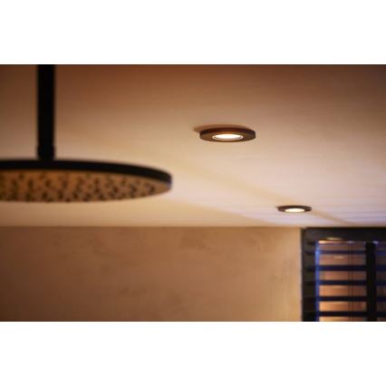 Philips -KIT 3x LED RGBW Ljusreglerad bathroom upphängd taklampa Hue XAMENTO 1xGU10/5,7W/230V 2200-6500K IP44