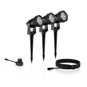 Philips - KIT 3x LED spotlight för utomhusbruk CASPER LED/1,5W/24/230V IP44