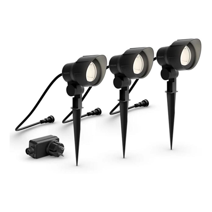 Philips -KIT 3x LED spotlight för utomhusbruk LED/6W/230V 2700K IP44