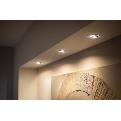 Philips - KIT 3x LED Dimbar infälld belysning Hue MILLISKIN 1xGU10/4,2W/230 2200-6500K