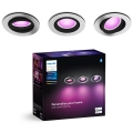 Philips - KIT 3xLED RGBW Ljusreglerad upphängd taklampa Hue CENTURA 1xGU10/4,2W/230V 2000-6500K