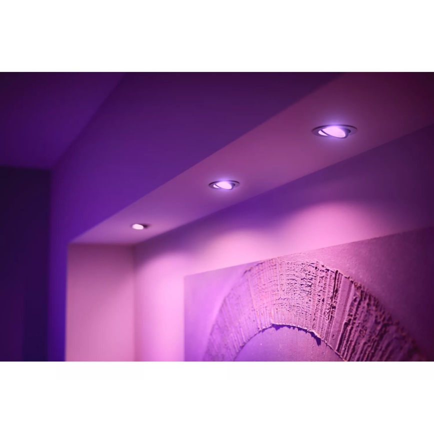 Philips - KIT 3xLED RGBW Ljusreglerad upphängd taklampa Hue CENTURA 1xGU10/4,2W/230V 2000-6500K