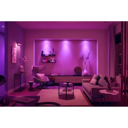 Philips - KIT 3xLED RGBW Ljusreglerad upphängd taklampa Hue CENTURA 1xGU10/4,2W/230V 2000-6500K