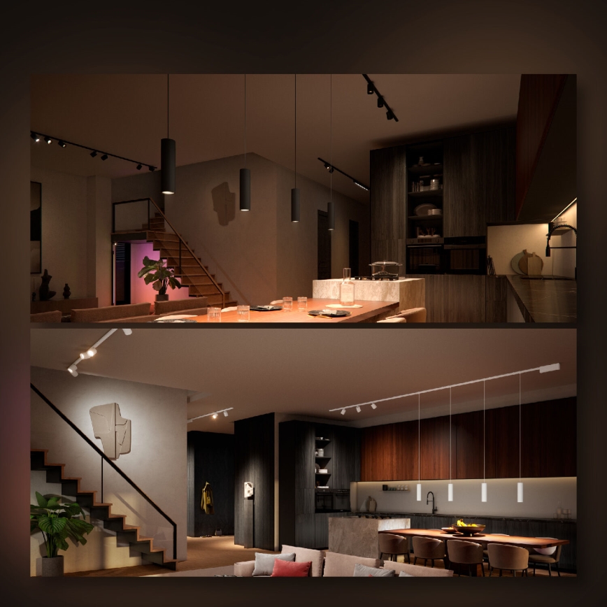 Philips  - KIT 4xLED RGB Dimbar spotlight  För skensystem Hue PERIFO LED RGB/20,8W/230V 2000-6500K