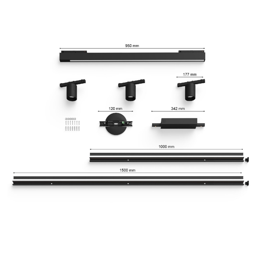 Philips - KIT 4x LED RGB Ljusreglerad belysning För skensystem Hue PERIFO LED RGB/44,6W/230V 2000-6500K