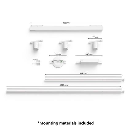 Philips - KIT 4x LED RGB Ljusreglerad belysning För skensystem Hue PERIFO LED RGB/44,6W/230V 2000-6500K
