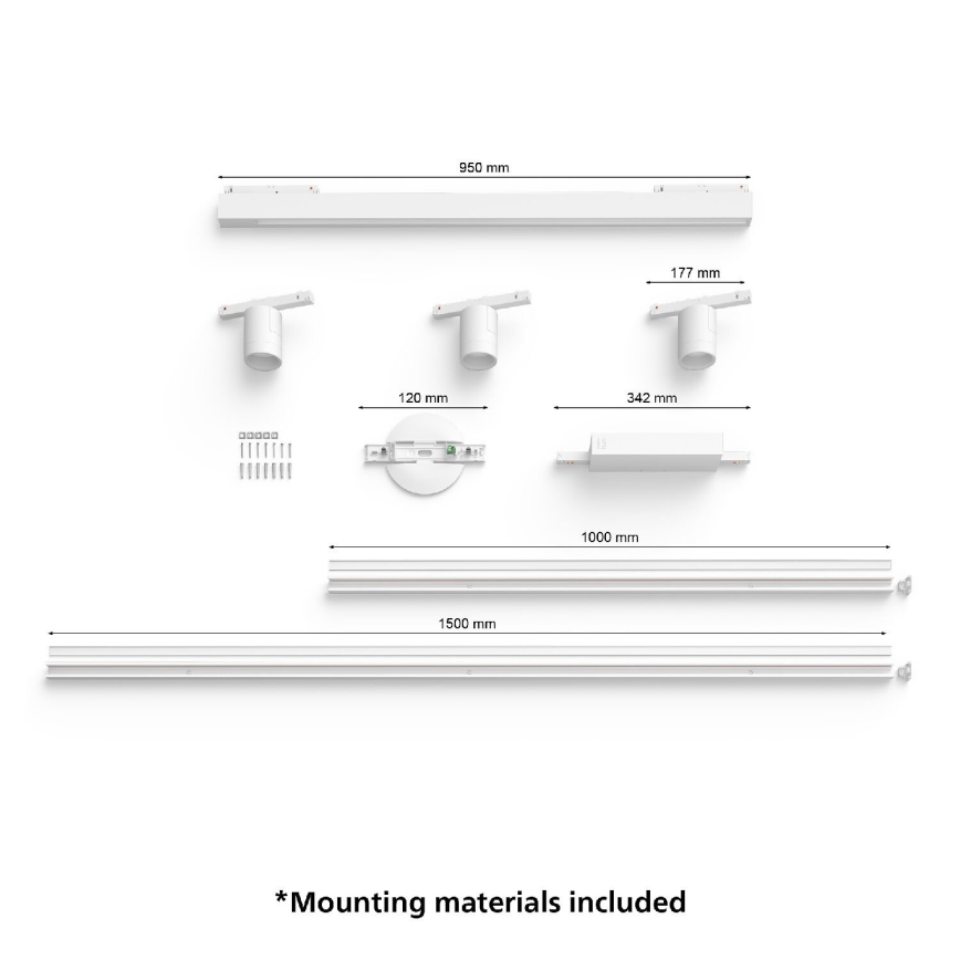 Philips - KIT 4x LED RGB Ljusreglerad belysning För skensystem Hue PERIFO LED RGB/44,6W/230V 2000-6500K