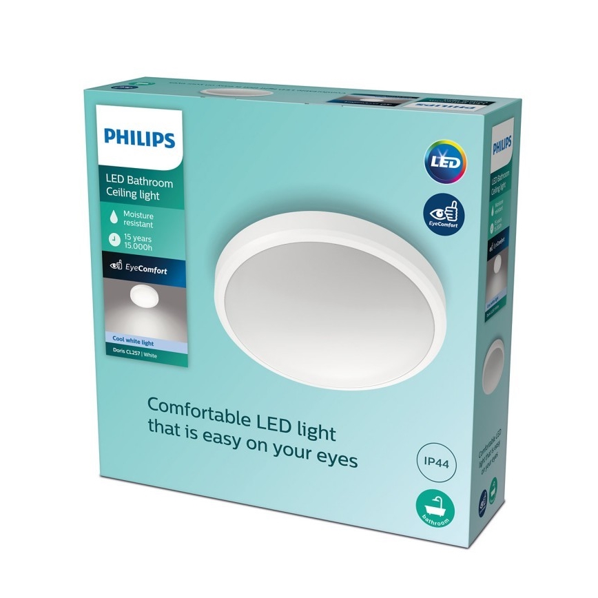 Philips - LED Badrumsbelysning tak DORIS LED/17W/230V 4000K IP44