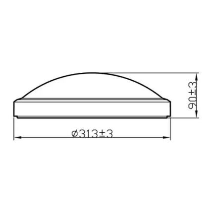 Philips - LED Badrumsbelysning tak DORIS LED/17W/230V 4000K IP44