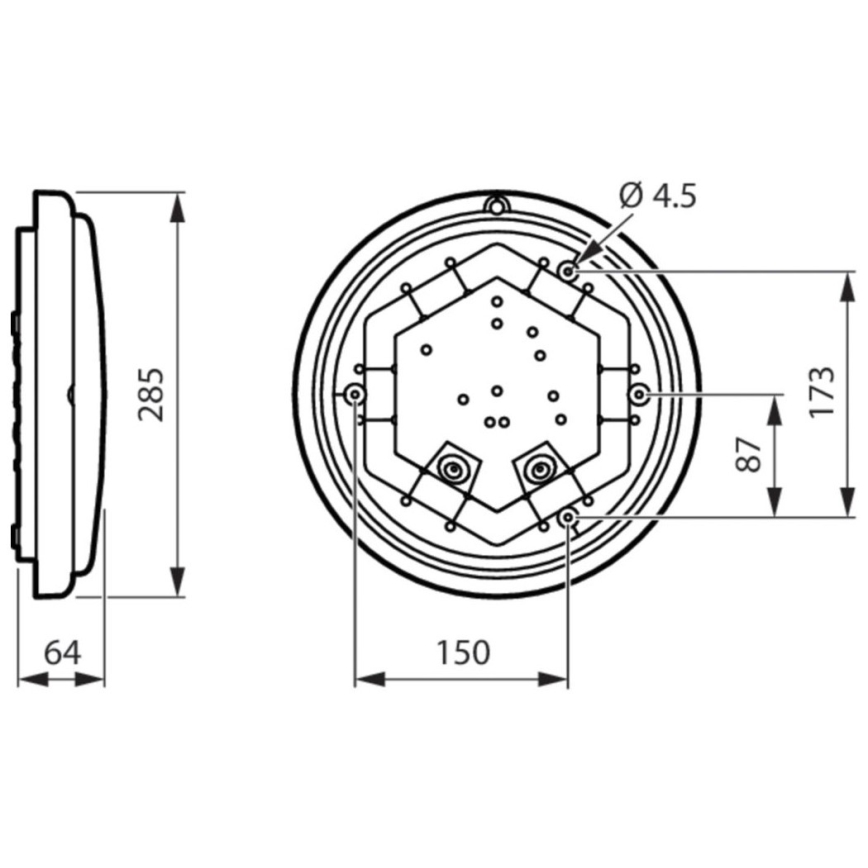 Philips - LED Badrumsväggbelysning  LEDINAIRE LED/17W/230V 3000K IP65