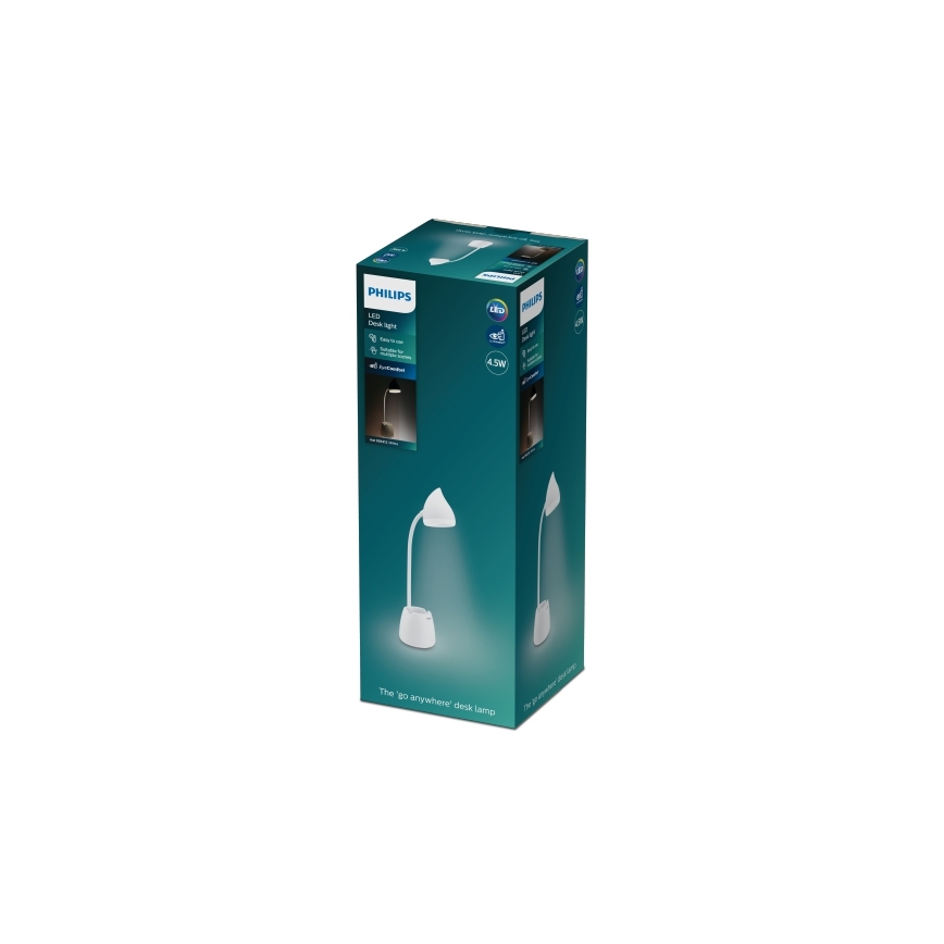 Philips - LED ljusreglerad bordslampa touch HAT LED/4,5W/5V 1800 mAh 3000/4000/5700K CRI 90