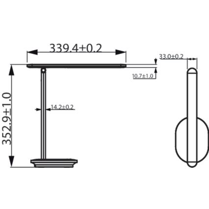 Philips - LED ljusreglerad bordslampa touch IVORY LED/5W/5V 3000 mAh 2700/3600/5000K CRI 90