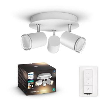 Philips - LED Dimbar Badrum spotlight Hue ADORE 3xGU10/5W/230V IP44 + Fjärrkontroll
