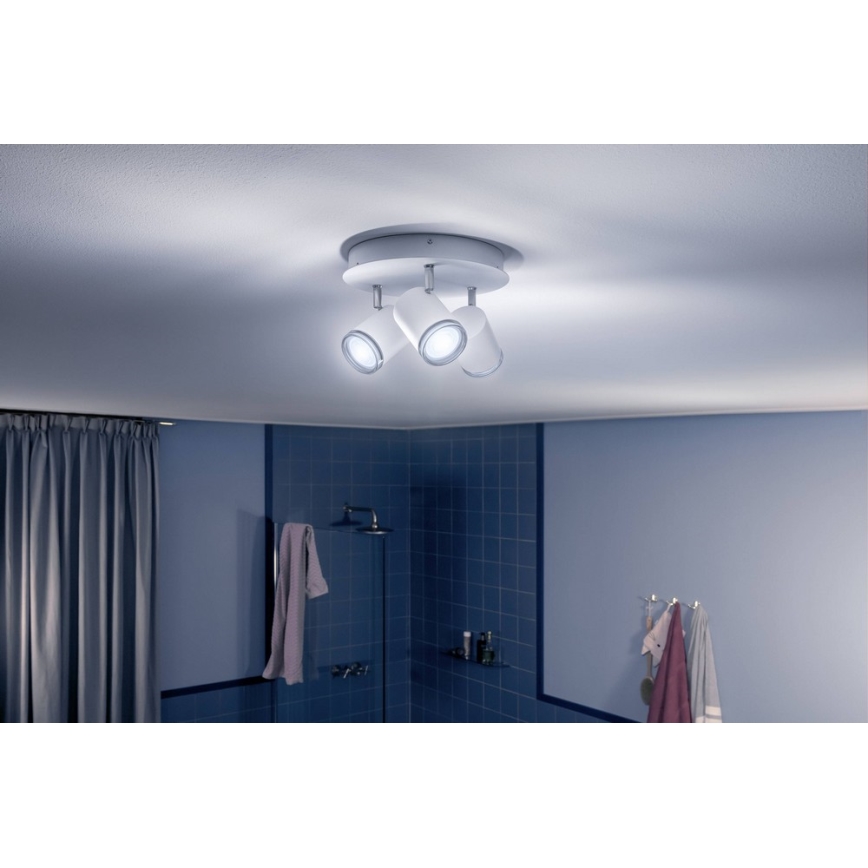 Philips - LED Dimbar Badrum spotlight Hue ADORE 3xGU10/5W/230V IP44 + Fjärrkontroll