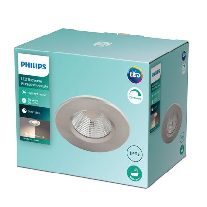 Philips - LED Dimbar Badrumsbelysning DIVE LED/5.5W/230V 2,700K IP65