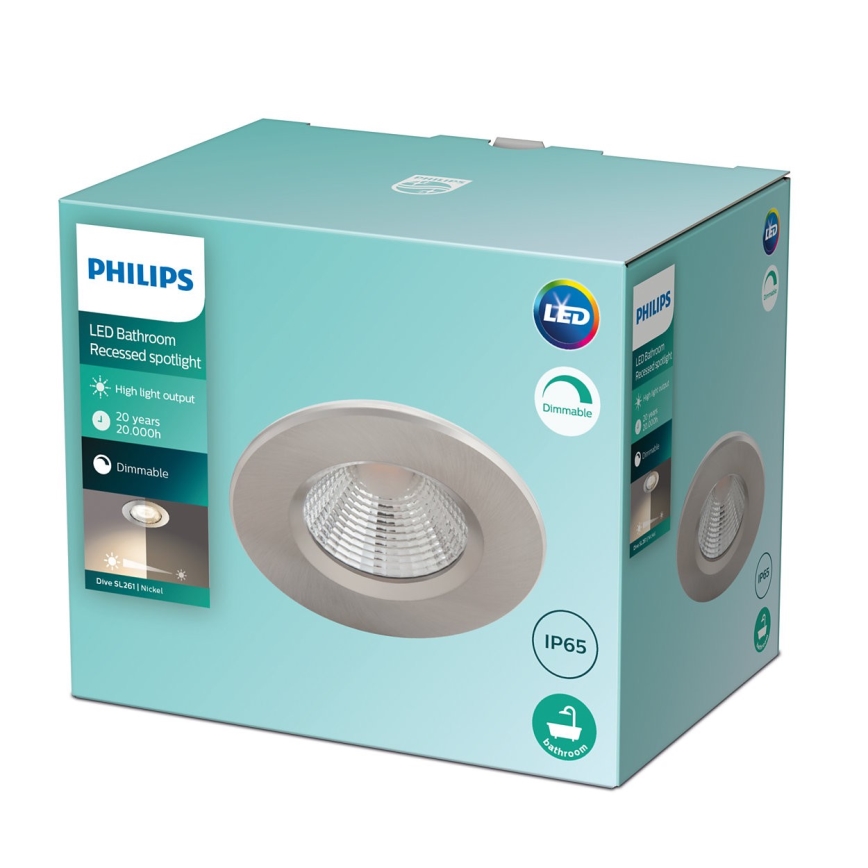 Philips - LED Dimbar Badrumsbelysning DIVE LED/5.5W/230V 2,700K IP65