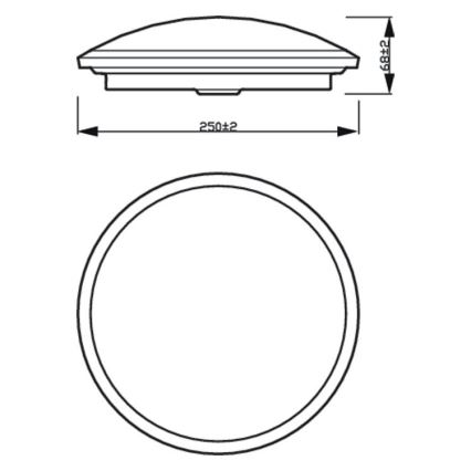 Philips - LED Dimbar bathroom Takbelysning SCENE SWITCH LED/12W/230V IP44
