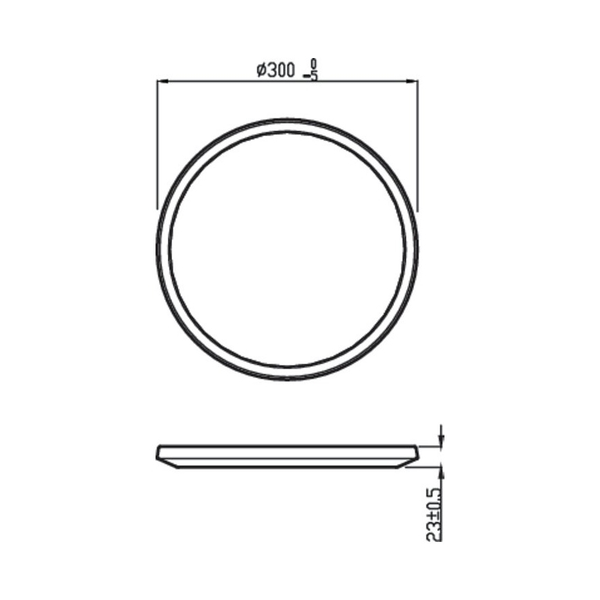 Philips - LED Dimbar bathroom Takbelysning SCENE SWITCH LED/18W/230V IP44 2700K