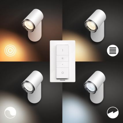 Philips - LED Dimbar Badrumsbelysning vägg Hue ADORE 1xGU10/5W/230V IP44 + Fjärrkontroll