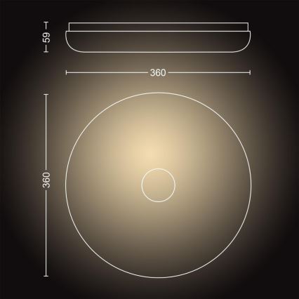 Philips - LED Dimbar badrumslampa Hue STRUANA LED/25W/230V IP44