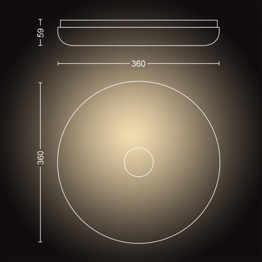 Philips - LED Dimbar badrumslampa Hue STRUANA LED/25W/230V IP44