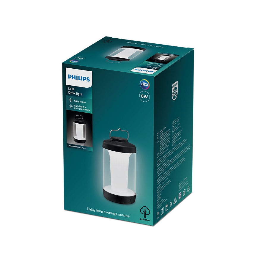 Philips - LED Dimbar bärbar lampa CICERO LED/6W/5V IP54