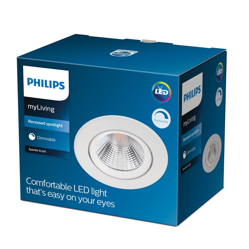 Philips - LED Dimbar infälld belysning DIVE LED/5,5W/230V 2700K