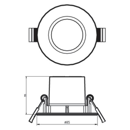 Philips - LED Dimbar infälld Belysning LED/5,5W/230V