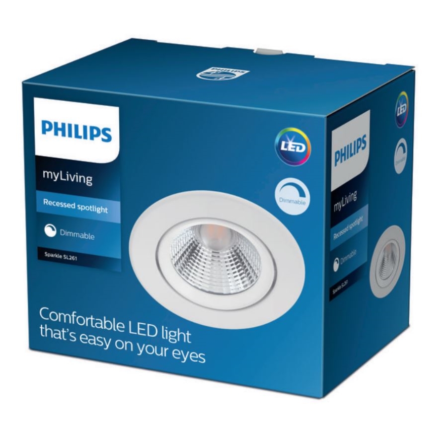 Philips - LED Dimbar infälld belysning SPARKLE LED/5,5W/230V vit