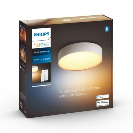 Philips - LED Dimbar taklampa Hue LED/9,6W/230V 2200–6500K diameter 261 mm vit + fjärrkontroll