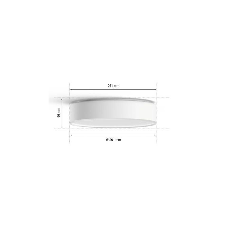Philips - LED Dimbar taklampa Hue LED/9,6W/230V 2200–6500K diameter 261 mm vit + fjärrkontroll