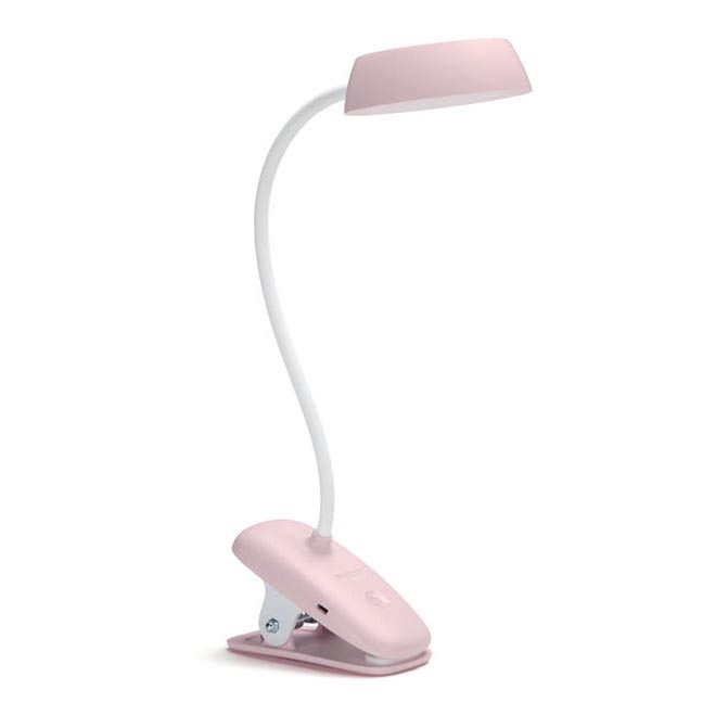 Philips - LED Dimbar lampa med klämma DONUTCLIP LED/3W/5V rosa