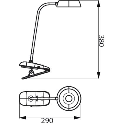 Philips - LED Dimbar lampa med klämma DONUTCLIP LED/3W/5V rosa