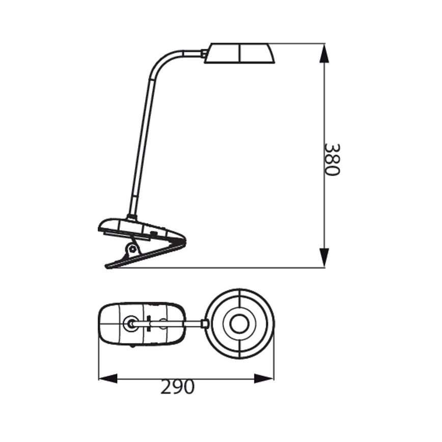 Philips - LED Dimbar lampa med klämma DONUTCLIP LED/3W/5V rosa