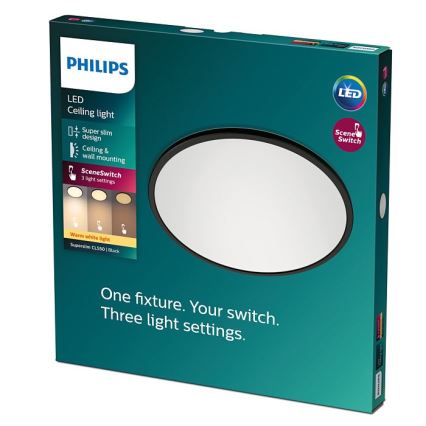 Philips - LED Dimbar Takbelysning SCENE Strömbrytare LED/18W/230V