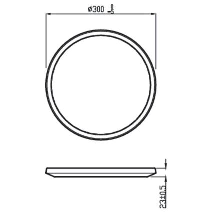 Philips - LED Dimbar Takbelysning SCENE Strömbrytare LED/18W/230V