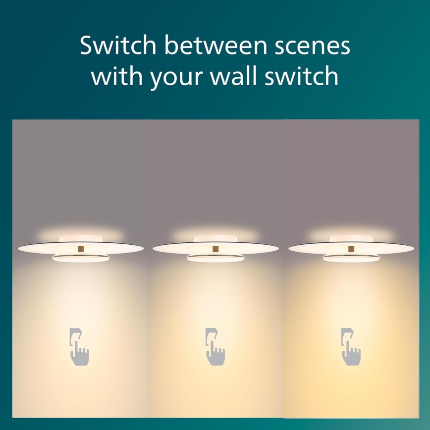 Philips- LED Dimbar taklampa SCENE SWITCH LED/30W/230V 2700K silver