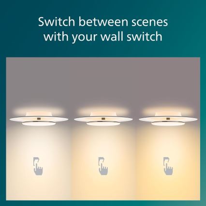 Philips- LED Dimbar taklampa SCENE SWITCH LED/30W/230V 2700K svart