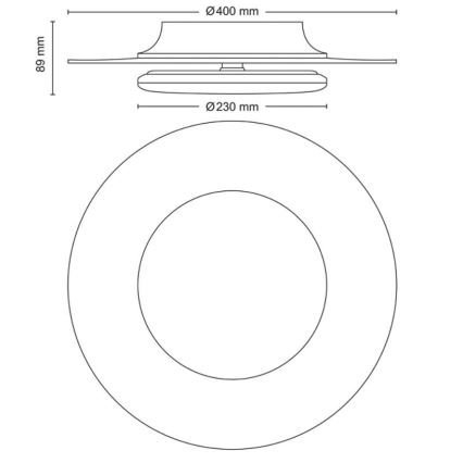 Philips- LED Dimbar taklampa SCENE SWITCH LED/30W/230V 2700K svart
