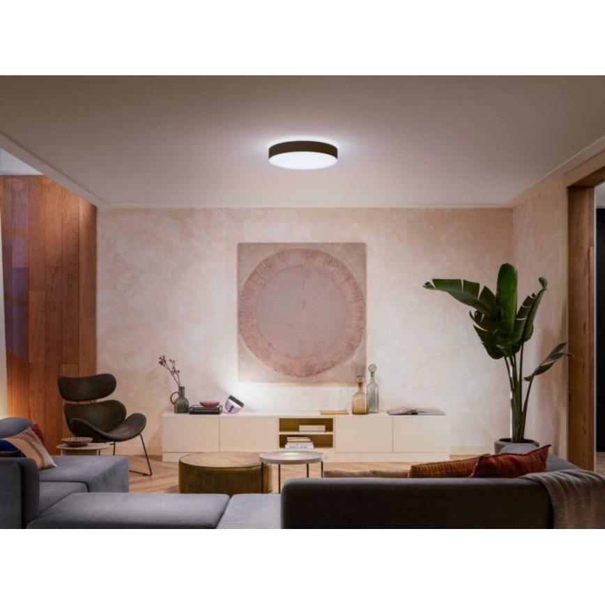 Philips - LED Dimbar taklampa Hue LED/33,5W/230V 2200-6500K diameter 425 mm svart + fjärrkontroll