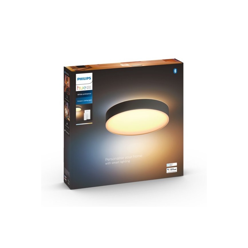 Philips - LED Dimbar taklampa Hue LED/33,5W/230V 2200-6500K diameter 425 mm svart + fjärrkontroll