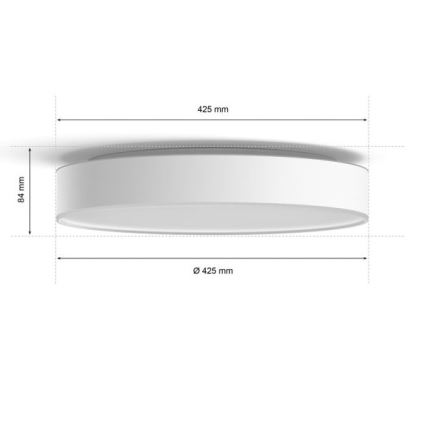 Philips - LED Dimbar taklampa Hue LED/33,5W/230V 2200-6500K diameter 425 mm vit + fjärrkontroll
