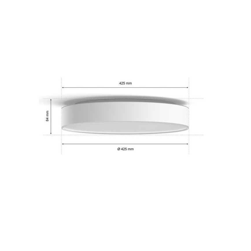 Philips - LED Dimbar taklampa Hue LED/33,5W/230V 2200-6500K diameter 425 mm vit + fjärrkontroll