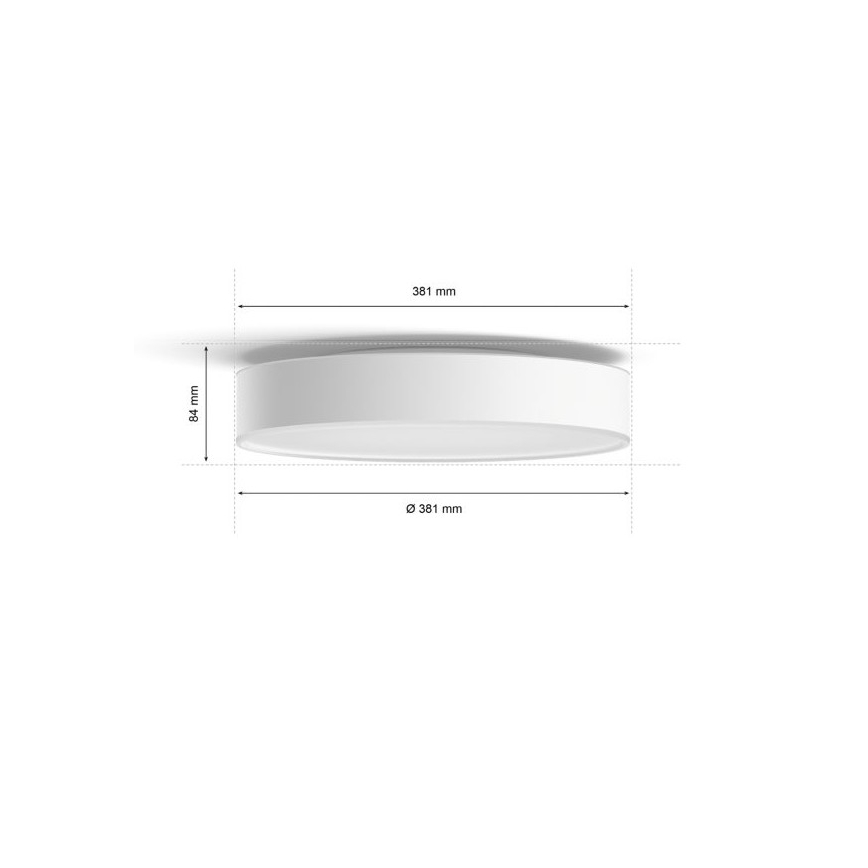 Philips - LED Dimbar taklampa Hue LED/19,2W/230V 2200-6500K diameter 381 mm vit + fjärrkontroll