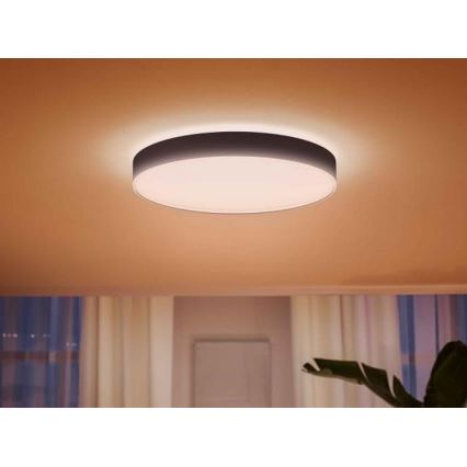 Philips - LED Dimbar taklampa Hue LED/48W/230V 2200-6500K diameter 551 mm svart + fjärrkontroll