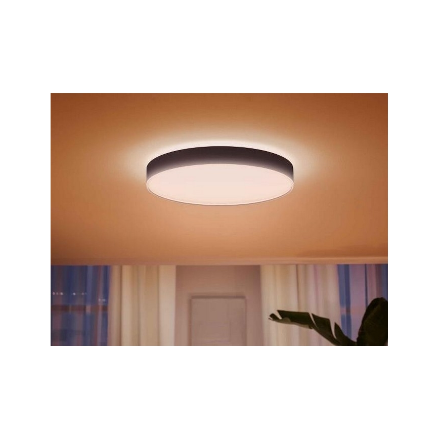 Philips - LED Dimbar taklampa Hue LED/48W/230V 2200-6500K diameter 551 mm svart + fjärrkontroll