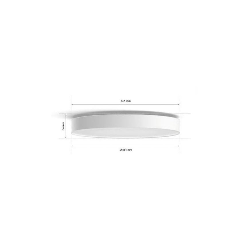 Philips - LED Dimbar taklampa Hue LED/48W/230V 2200-6500K diameter 551 mm vit + fjärrkontroll