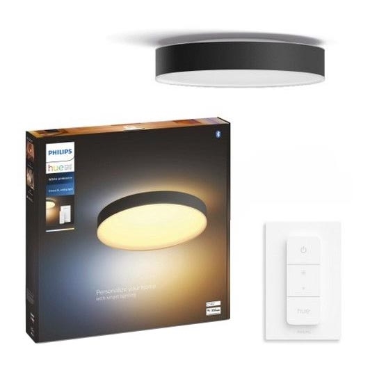 Philips - LED Dimbar taklampa Hue LED/48W/230V 2200-6500K diameter 551 mm svart + fjärrkontroll
