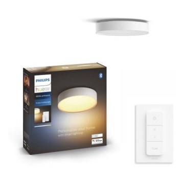 Philips - LED Dimbar taklampa Hue LED/9,6W/230V 2200–6500K diameter 261 mm vit + fjärrkontroll